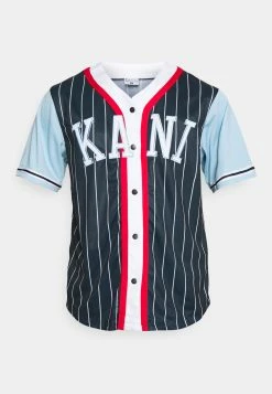 Karl Kani COLLEGE BLOCK PINSTRIPE BASEBALL SHIRT - Chemise Prix Préférentiel chemises col en v profond male -Karl Kani Soldes Boutique 02f9642a7f014d138a1e70f0835428ea