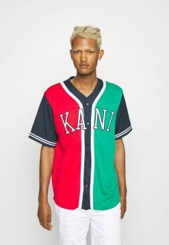 Bon Rapport Coût-Efficacité Karl Kani COLLEGE BLOCK BASEBALL - Chemise chemises col en v male