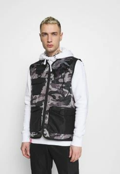 Excellente qualité Karl Kani SIGNATURE UTILITY VEST - Veste sans manches vestes col en v male