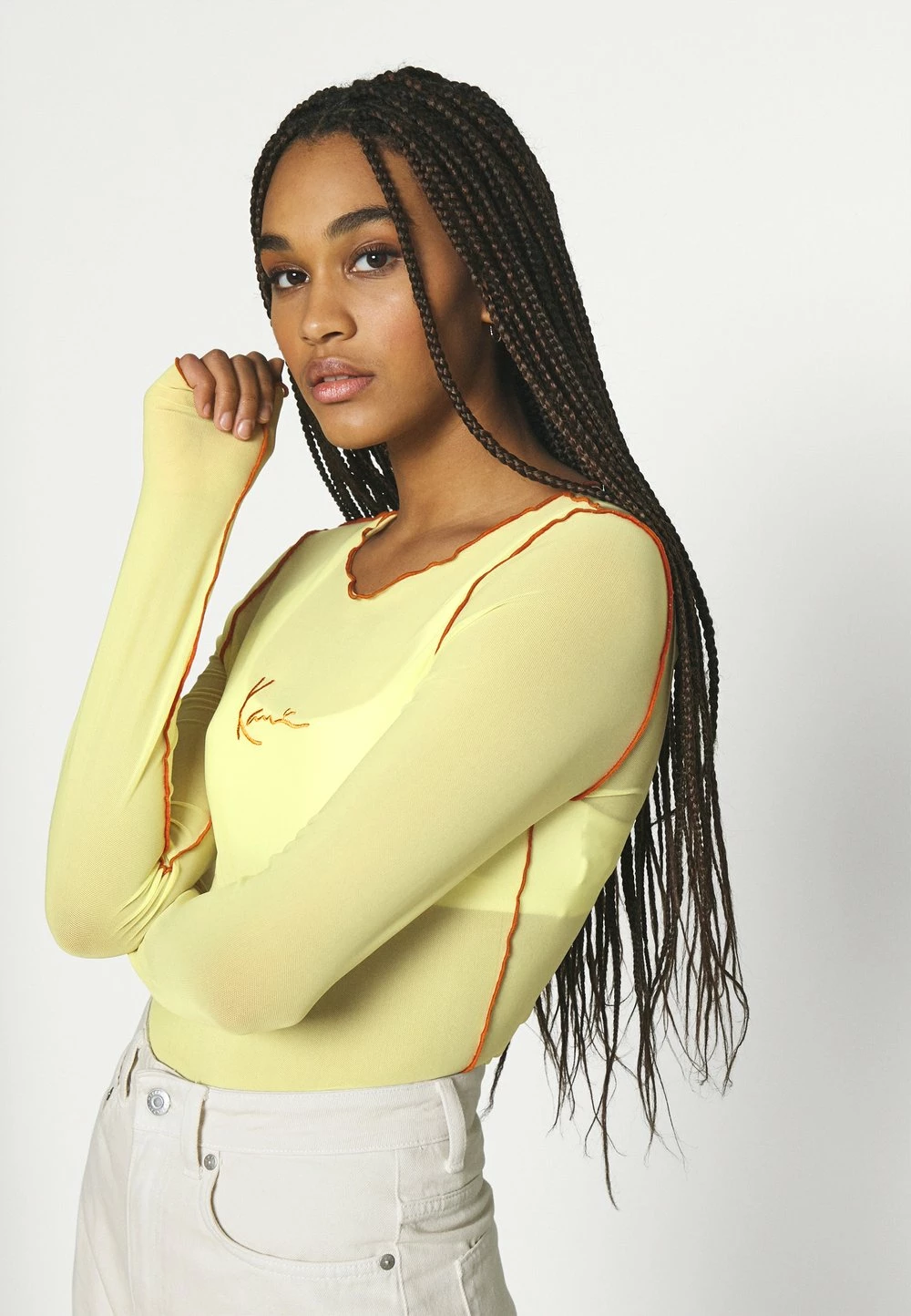 Prix Bradés Karl Kani SMALL SIGNATURE - T-shirt à manches longues vestes & blazers col rond female 5 Prix Bradés Karl Kani SMALL SIGNATURE - T-shirt à manches longues vestes & blazers col rond female – Image 4