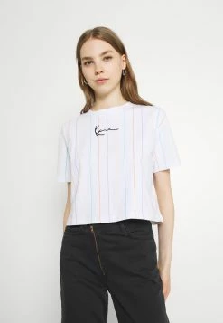 Karl Kani Prix Équitable SMALL SIGNATURE SHORT PINSTRIPE TEE - T-shirt imprimé t-shirts col rond female