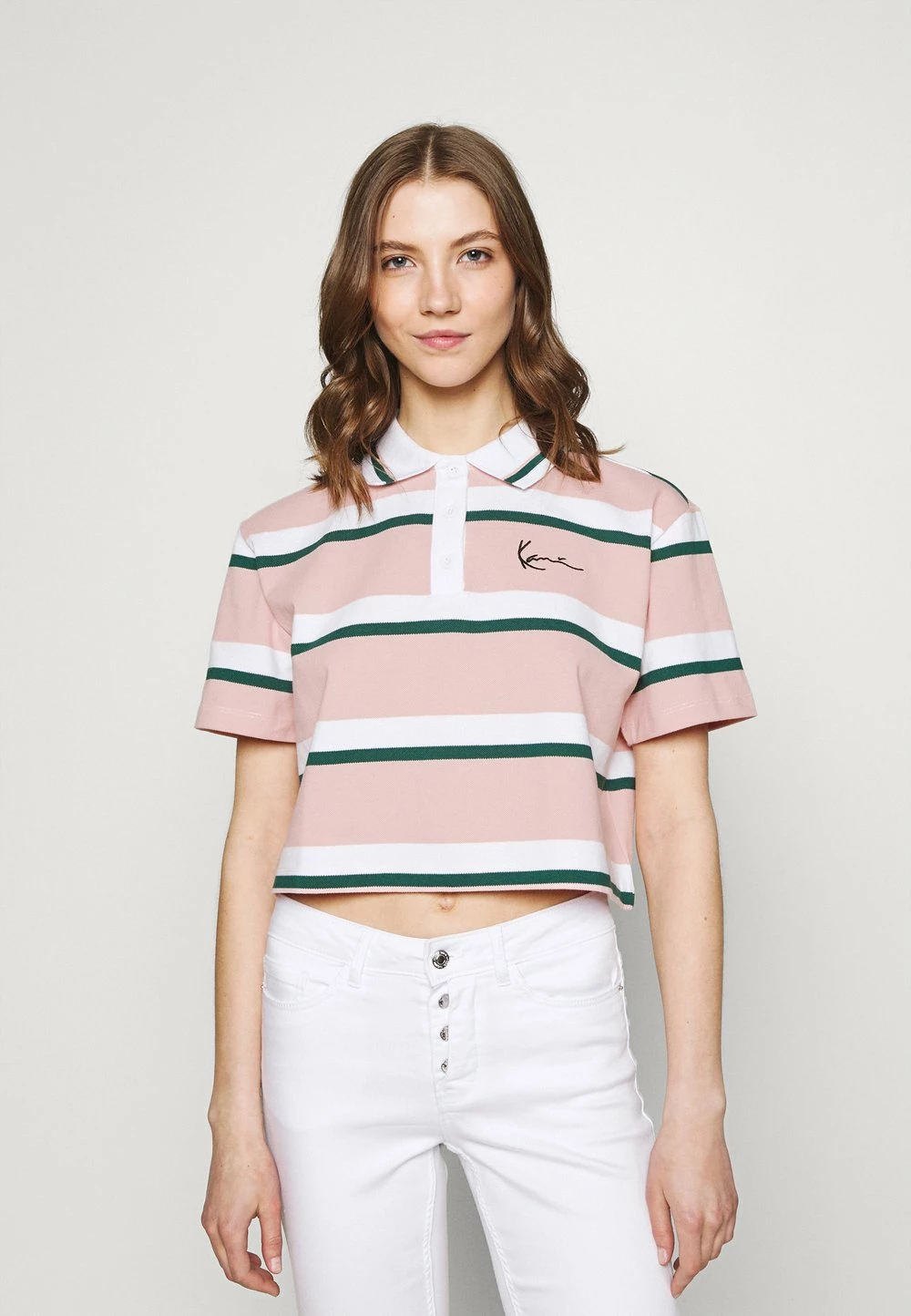 Prix Refroidis Karl Kani SMALL SIGNATURE STRIPE SHORT TEE - Polo t-shirts col polo female 3 Prix Refroidis Karl Kani SMALL SIGNATURE STRIPE SHORT TEE - Polo t-shirts col polo female