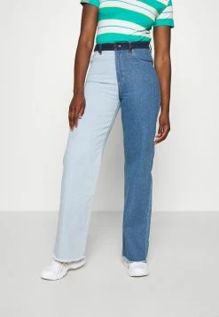 Faible Prix Karl Kani BLOCK WIDE LEG PANTS - Jean droit jeans haute female
