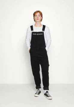 Karl Kani RETRO DUNGAREE UNISEX - Pantalon classique Prix Allégé combinaisons & salopettes poches arrière