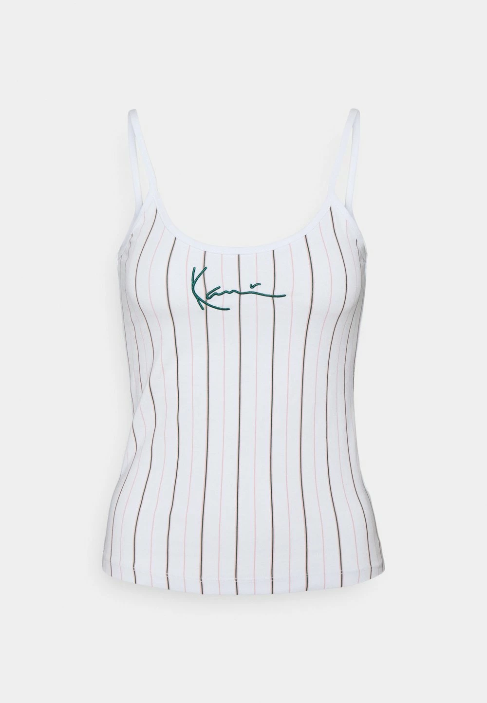 Karl Kani SMALL SIGNATURE PINSTRIPE - Débardeur Prix Dégriffé t-shirts col rond female 6 Karl Kani SMALL SIGNATURE PINSTRIPE - Débardeur Prix Dégriffé t-shirts col rond female – Image 4