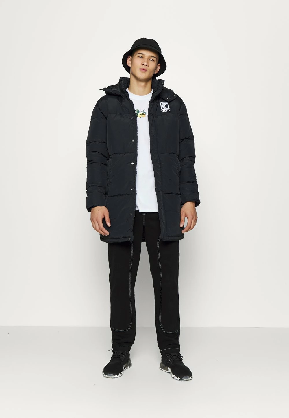 Discount En Ligne Karl Kani LONG HOODED PUFFER JACKET UNISEX - Veste d'hiver manteaux capuche 4 Discount En Ligne Karl Kani LONG HOODED PUFFER JACKET UNISEX - Veste d'hiver manteaux capuche – Image 2