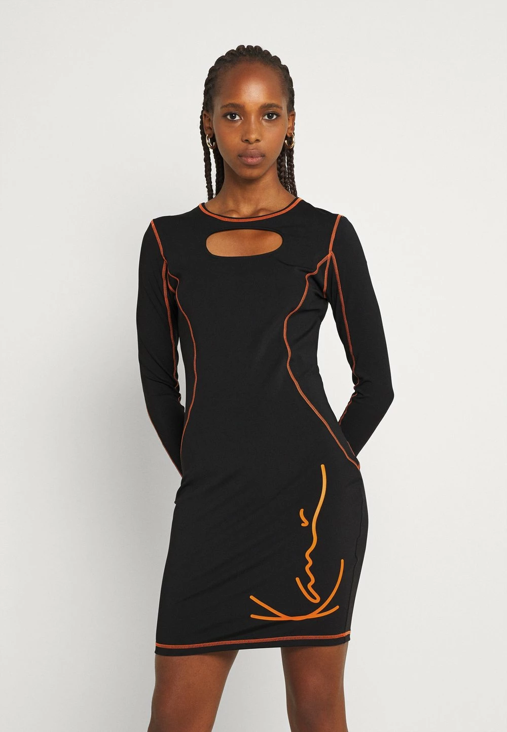 Karl Kani SIGNATURE CUTOUT DRESS - Robe fourreau Prix De Lancement robes col rond female 3 Karl Kani SIGNATURE CUTOUT DRESS - Robe fourreau Prix De Lancement robes col rond female